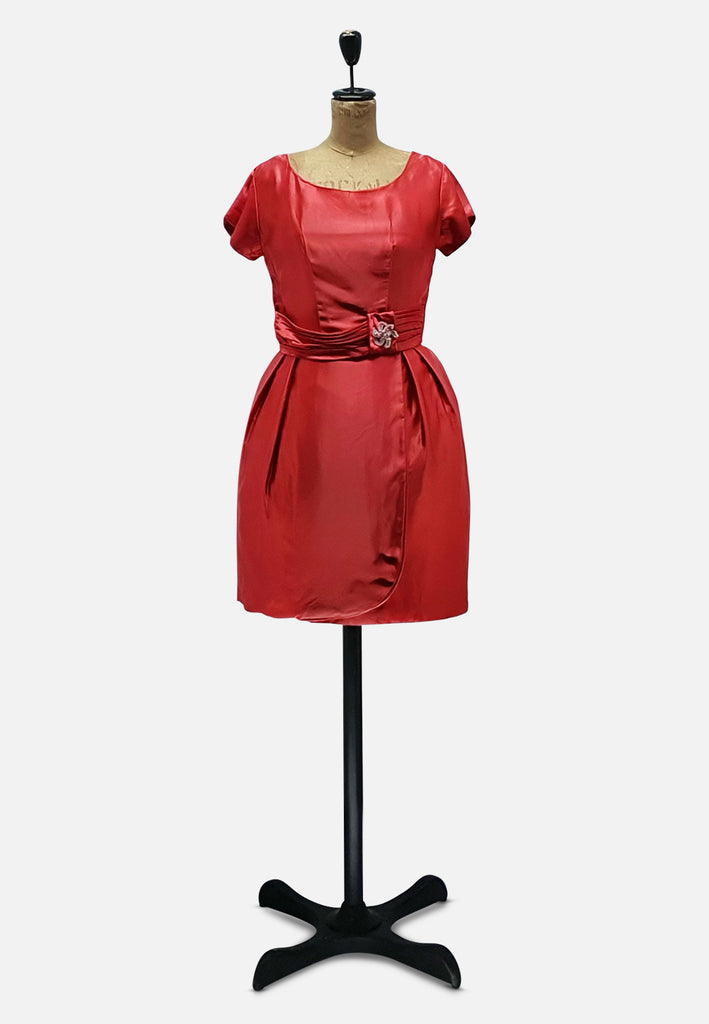 Vintage Clothing - Coral Flower Dress - Painted Bird Vintage Boutique & The Aviary - Dresses