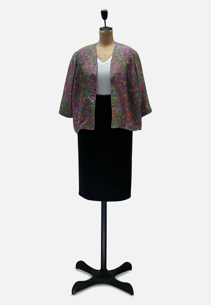 Vintage Clothing - Earthly Garden of Purple Jacket - Painted Bird Vintage Boutique & The Aviary - Jacket