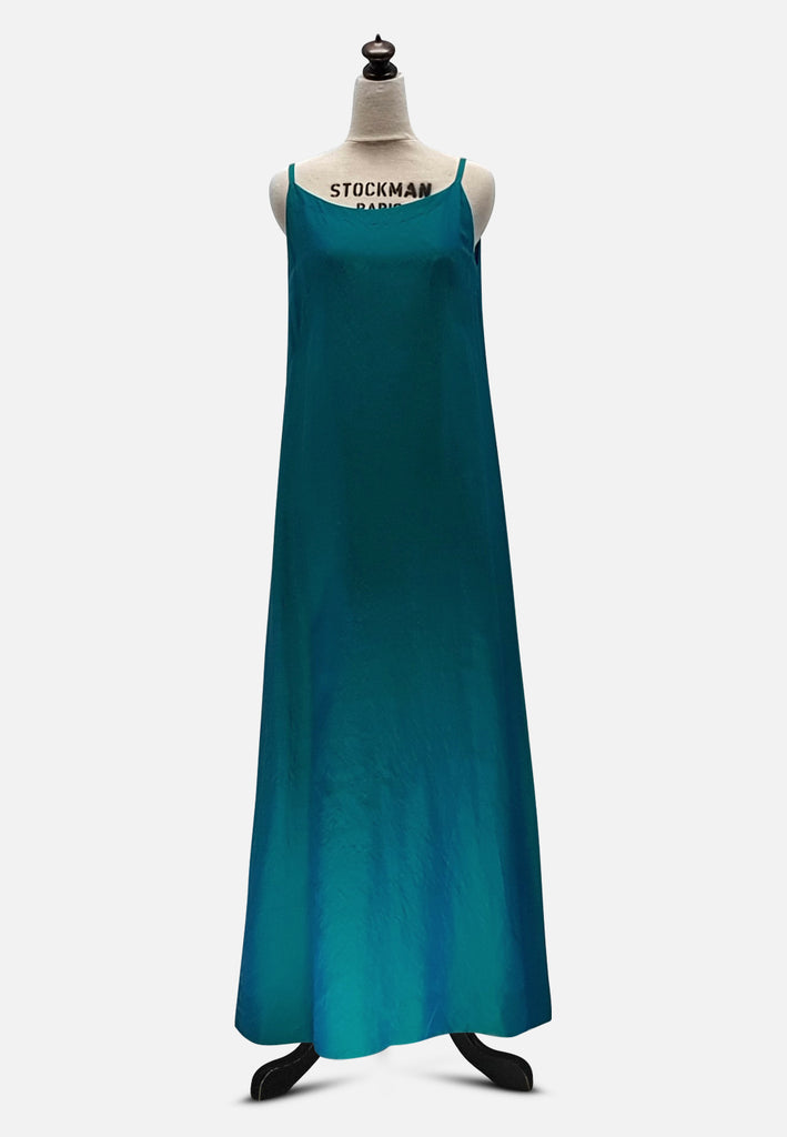 Vintage Clothing - Peacock Green Goddess in Silk - Painted Bird Vintage Boutique & The Aviary - Dresses