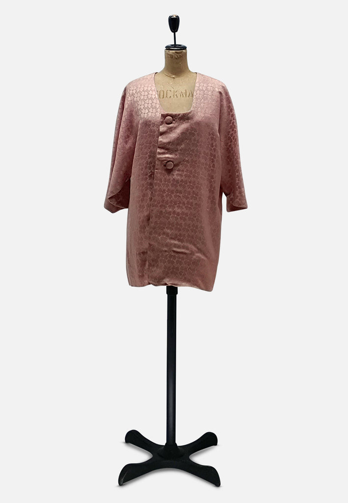 Vintage Clothing - Rose Pink Japanese Silk Kimono - Painted Bird Vintage Boutique & The Aviary - Kimono