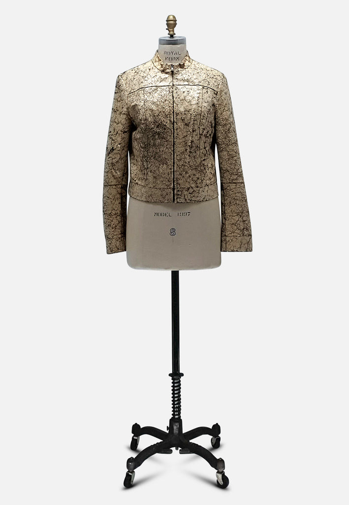 Vintage Clothing - You Crackle Me Up Faux Leather Jacket - Painted Bird Vintage Boutique & The Aviary - Coats & Jackets