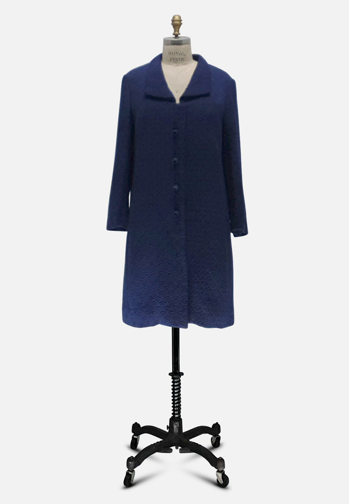 Vintage Clothing - Italian Blue Coat - Painted Bird Vintage Boutique & The Aviary - Coats & Jackets