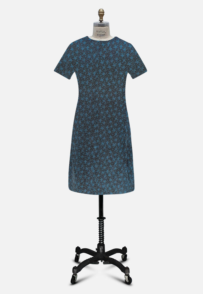 Vintage Clothing - Teal Shimmer Shift - Painted Bird Vintage Boutique & The Aviary - Dresses