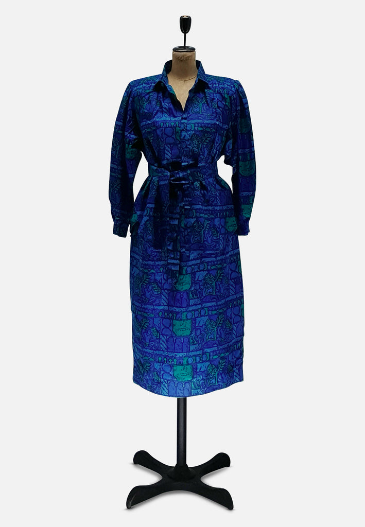 Vintage Clothing - Bluesy Ensemble - Painted Bird Vintage Boutique & The Aviary - Ensemble