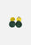 Vintage Clothing - On The Double Earrings - Yellow and Green - Painted Bird Vintage Boutique & The Aviary - Earrings
