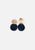 Vintage Clothing - On The Double Earrings - Salmon and Navy - Painted Bird Vintage Boutique & The Aviary - Earrings