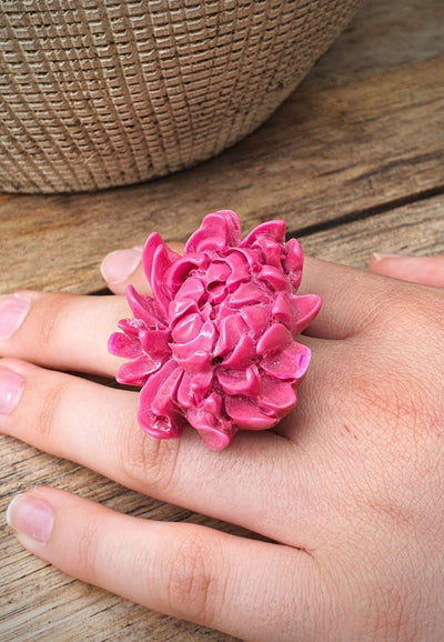 Vintage Clothing - Chrysanthemums Please Ring - Painted Bird Vintage Boutique & The Aviary - Rings