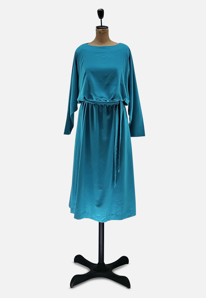 Vintage Clothing - Bat Baby Blue Dress - Painted Bird Vintage Boutique & The Aviary - Dresses