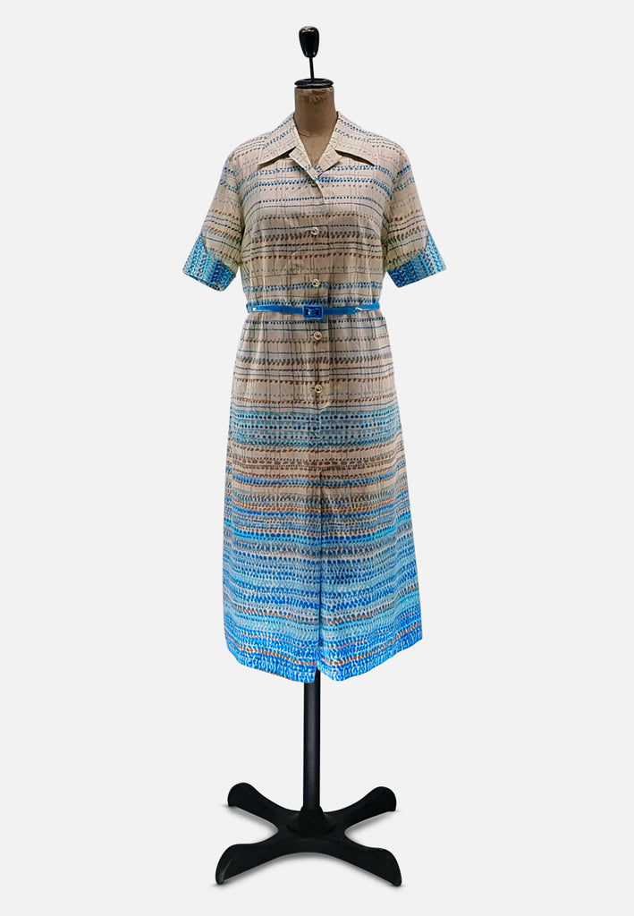 Vintage Clothing - Lines of Loveliness Dress - Painted Bird Vintage Boutique & The Aviary - Dresses