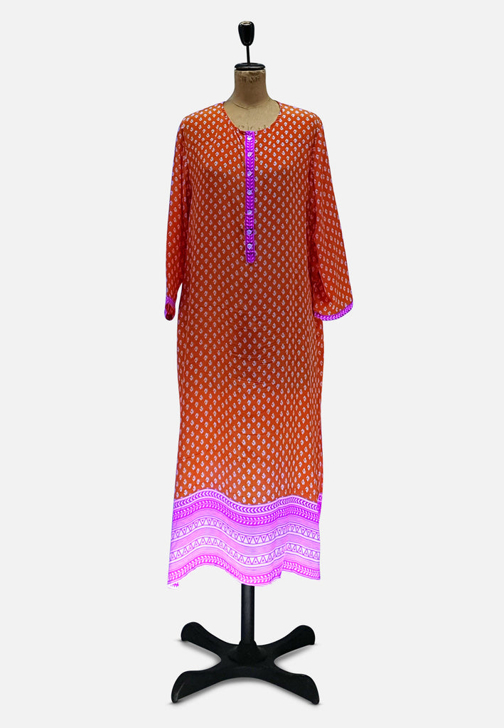 Vintage Clothing - Sensational Silk in Orange - Painted Bird Vintage Boutique & The Aviary - Dresses