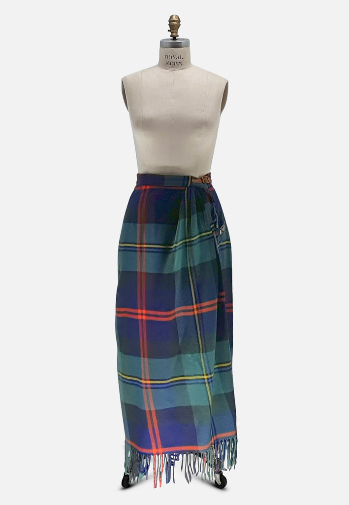 Vintage Clothing - Calvin's Tartan Taste - Designer Skirt - Painted Bird Vintage Boutique & The Aviary - Skirts