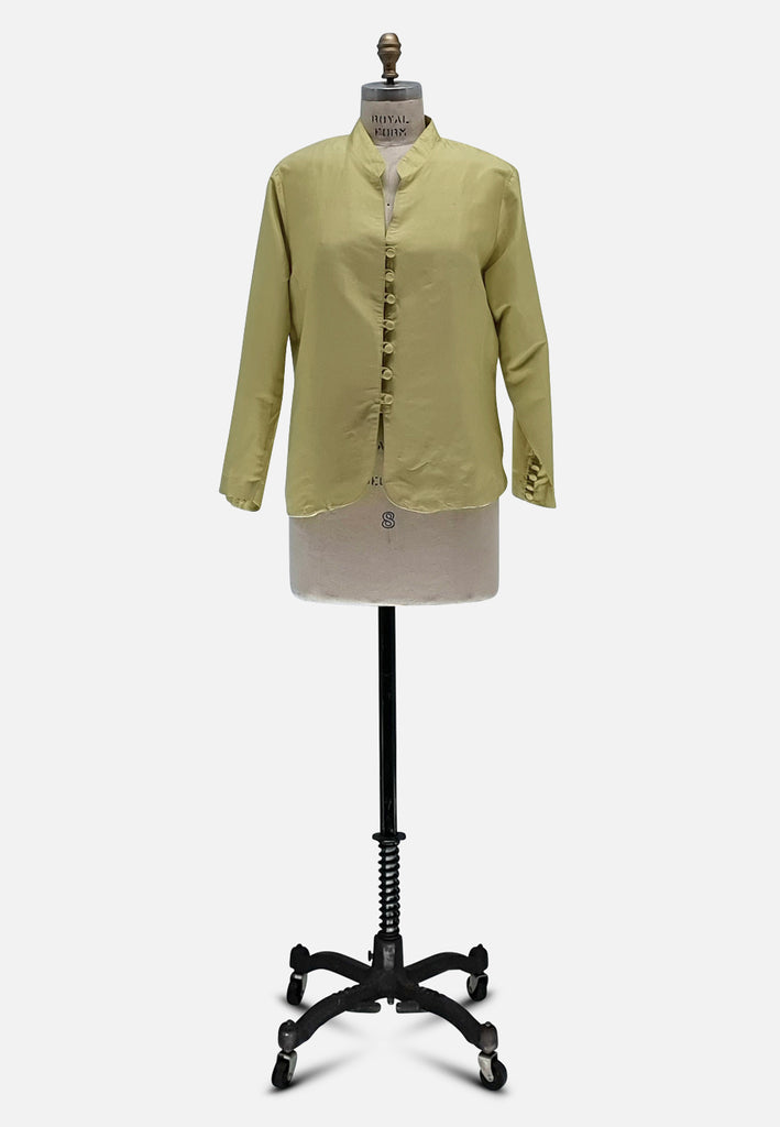 Vintage Clothing - Citrus Sunshine Silk Jacket - Painted Bird Vintage Boutique & The Aviary - Coats & Jackets