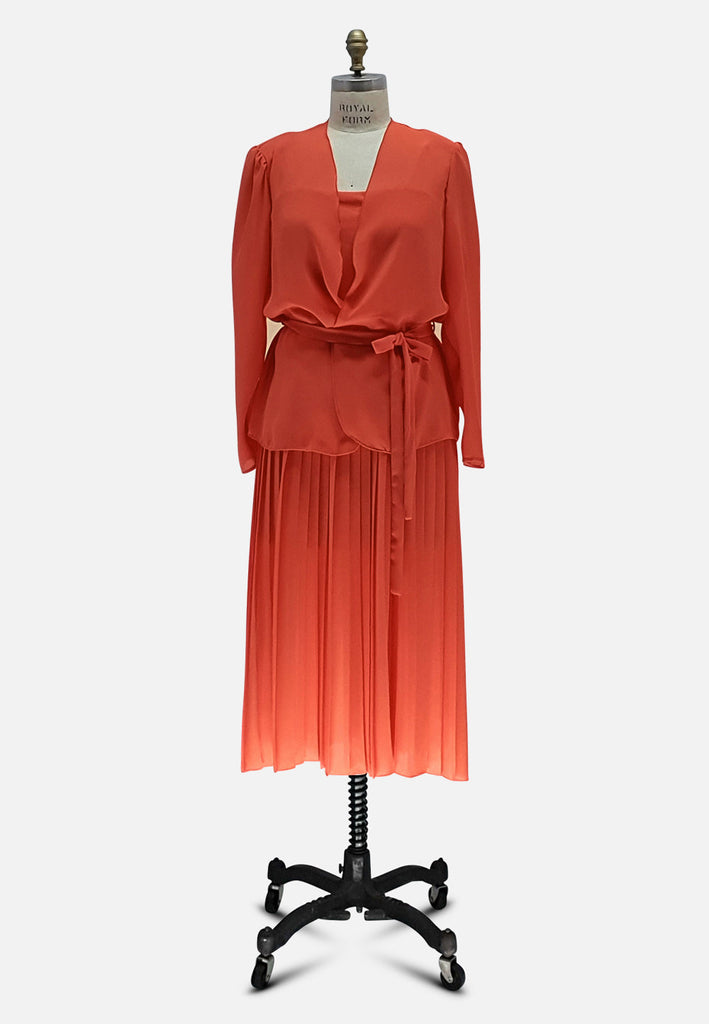 Vintage Clothing - Covetable Coral Ensemble - Painted Bird Vintage Boutique & The Aviary - Ensemble