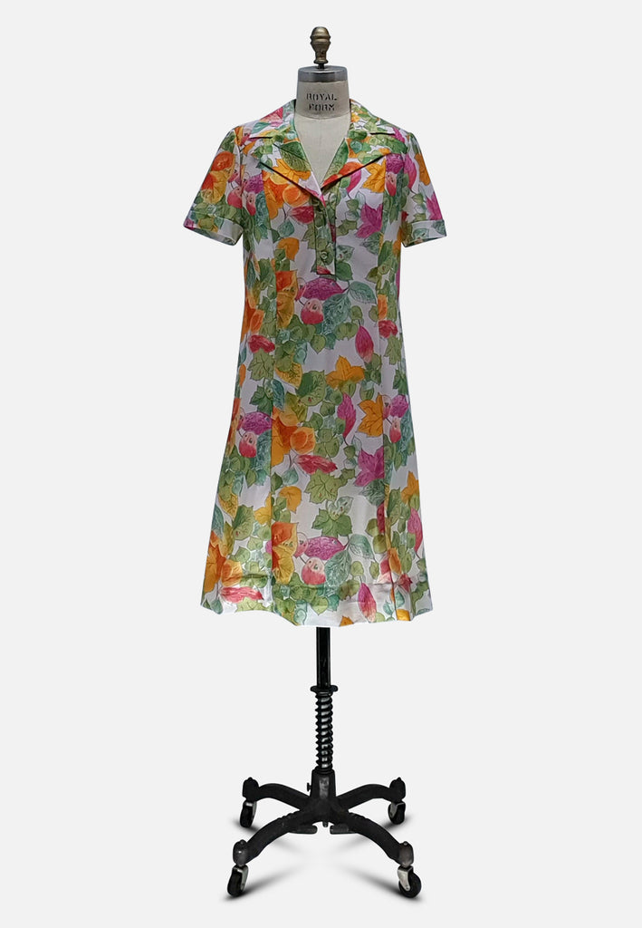 Vintage Clothing - Fresh Leaves Dress - Painted Bird Vintage Boutique & The Aviary - Dresses