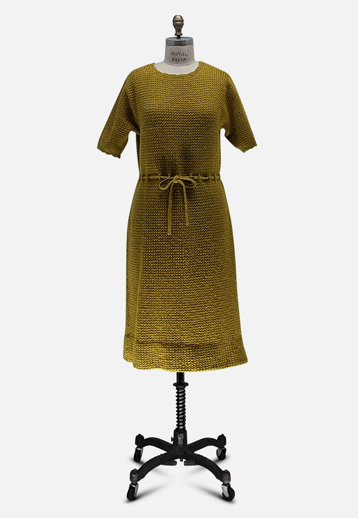 Vintage Clothing - Golden Luxury Knit Dress - STYLIST PRIVATE COLLECTION - Painted Bird Vintage Boutique & The Aviary - Dresses