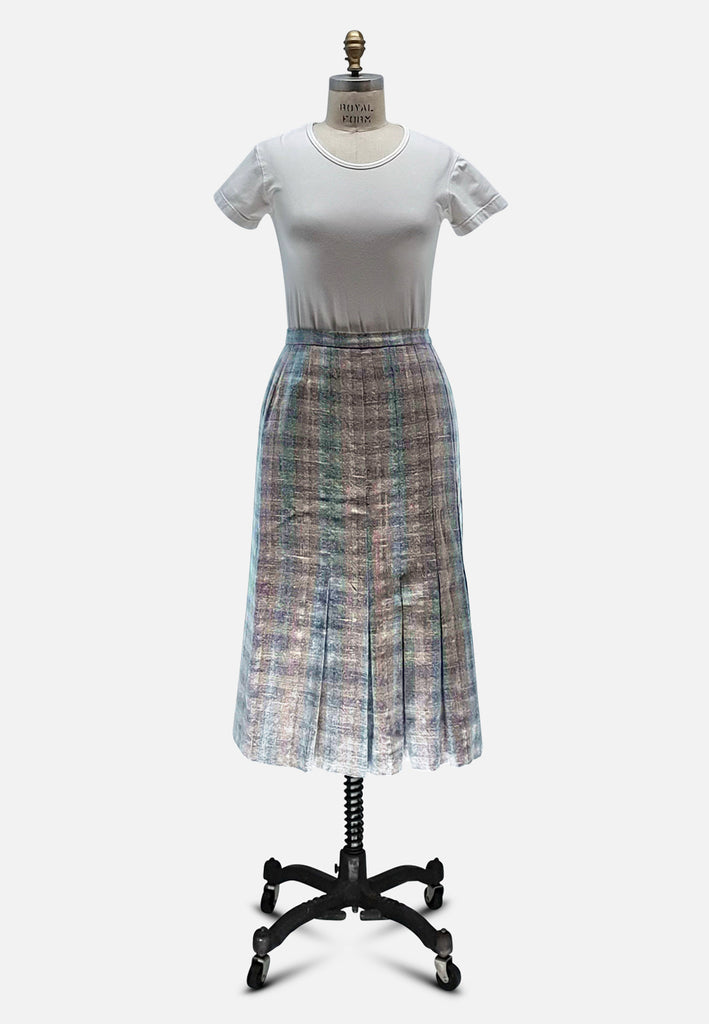 Vintage Clothing - Flax Weave Jaeger Skirt - Designer - Painted Bird Vintage Boutique & The Aviary - Skirts