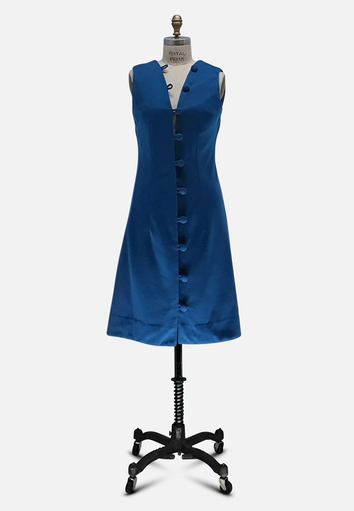 Vintage Clothing - The Real Teal Button Down Dress - Painted Bird Vintage Boutique & The Aviary - Dresses