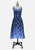 Vintage Clothing - Damask Rose Blue Dress - Painted Bird Vintage Boutique & The Aviary - Dresses