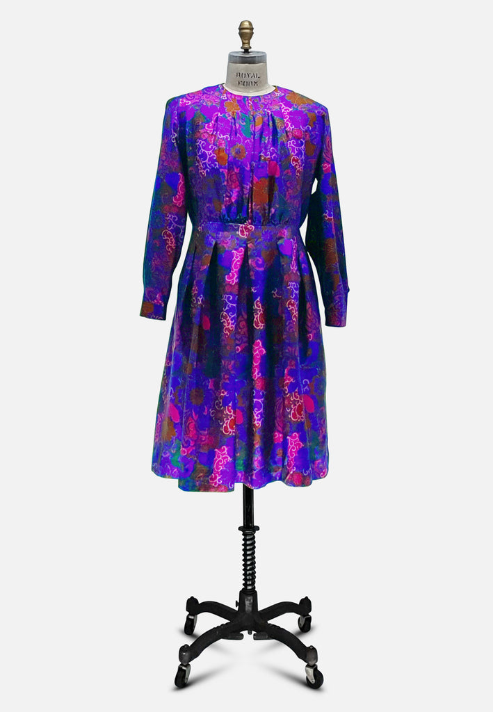 Vintage Clothing - Orchids of the Sixties Dress - Painted Bird Vintage Boutique & The Aviary - Dresses