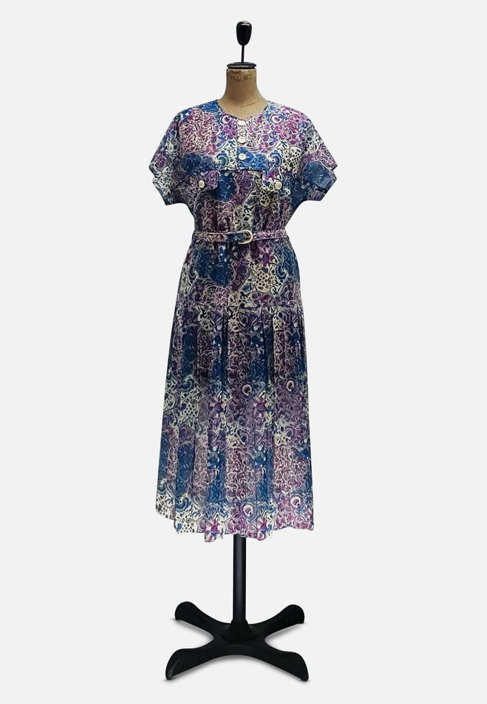 Vintage Clothing - Blue Ray Dress - Painted Bird Vintage Boutique & The Aviary - Dresses