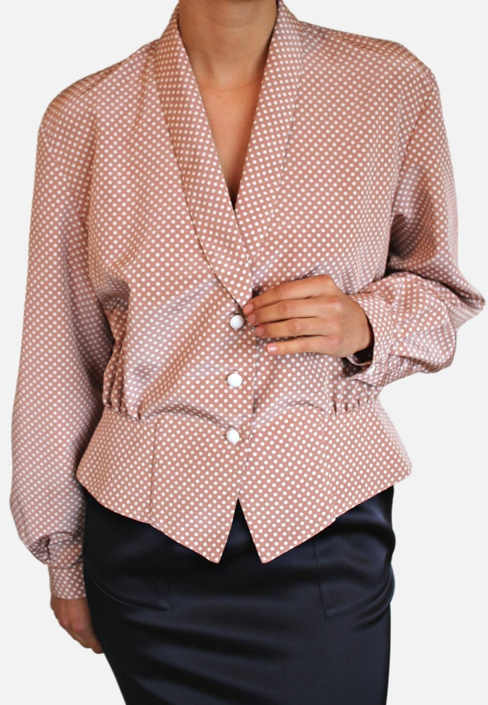 Vintage Clothing - Dotty for Dots Blouse - Painted Bird Vintage Boutique & The Aviary - Blouse