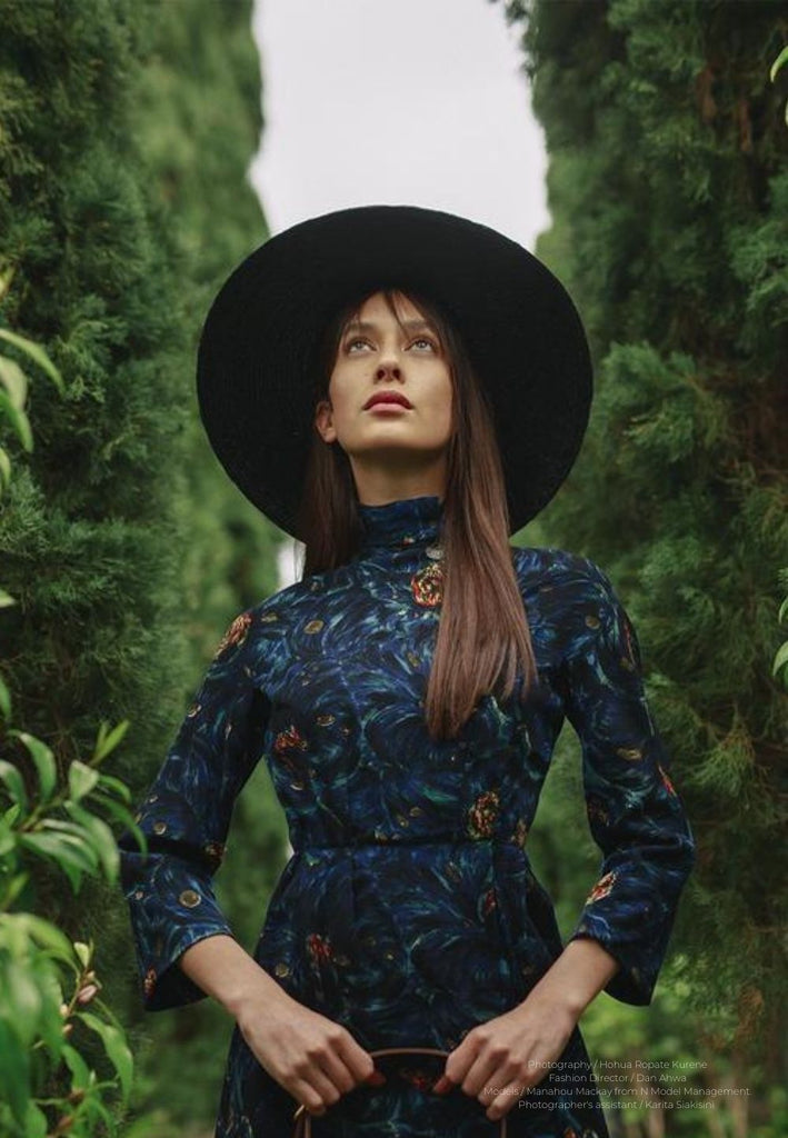 Vintage Clothing - Blue Wonder Swirl Dress - Painted Bird Vintage Boutique & The Aviary - Dresses