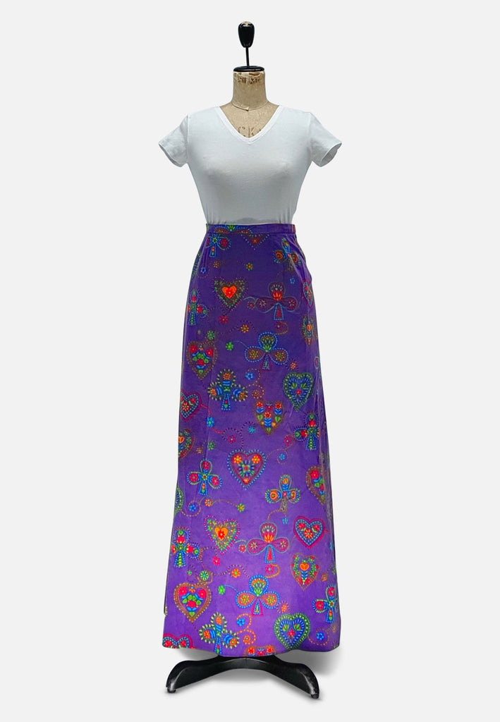 Vintage Clothing - Purple Maximum Velvet Maxi Skirt - Painted Bird Vintage Boutique & The Aviary - Skirts