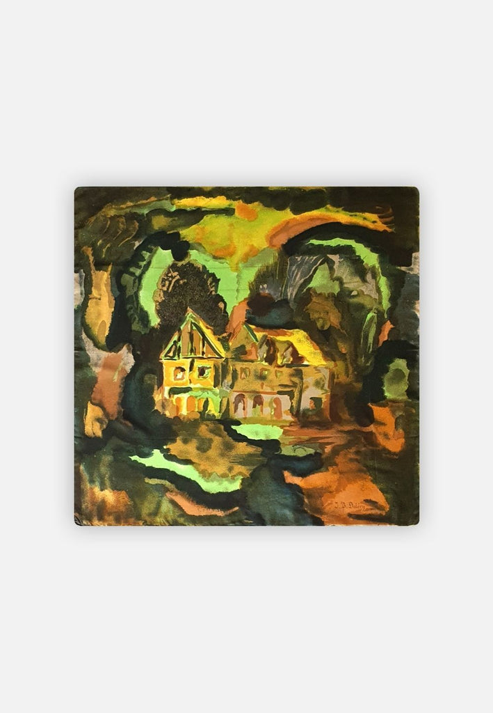 Vintage Clothing - The Autumn House of Dalery Scarf - Painted Bird Vintage Boutique & The Aviary - Scarves