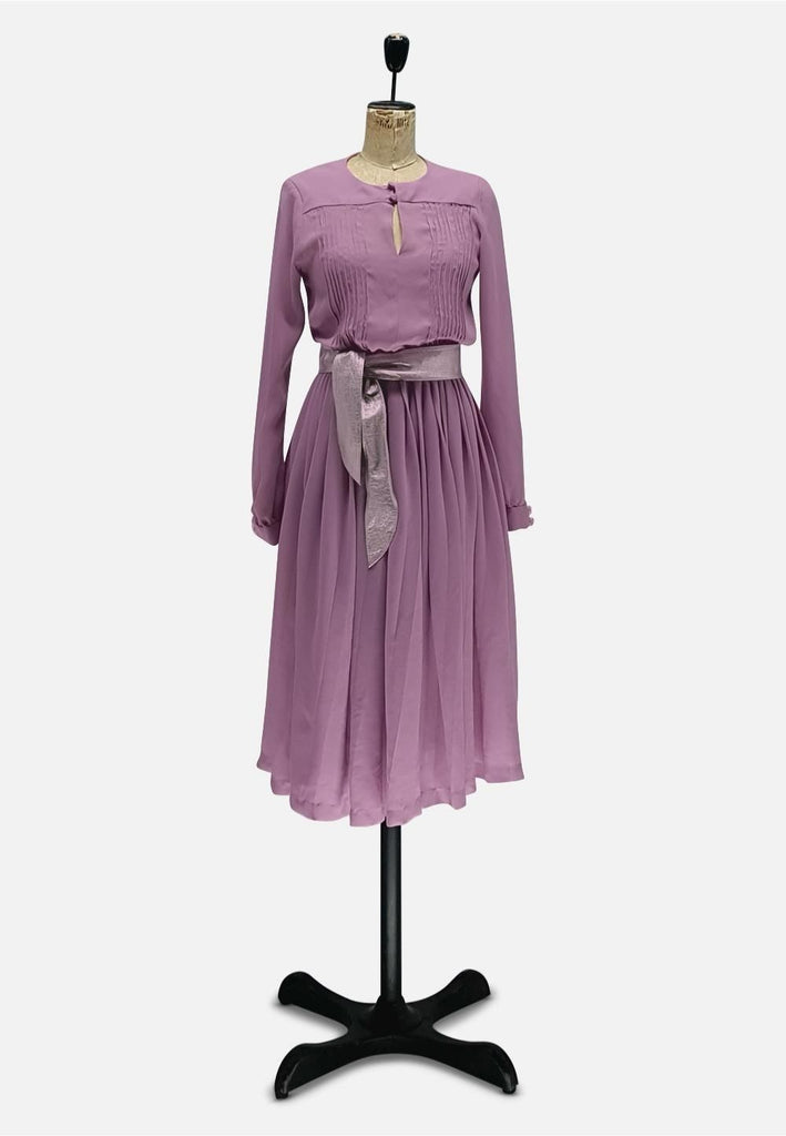 Vintage Clothing - Mauve Chic Dress - Painted Bird Vintage Boutique & The Aviary - Dresses