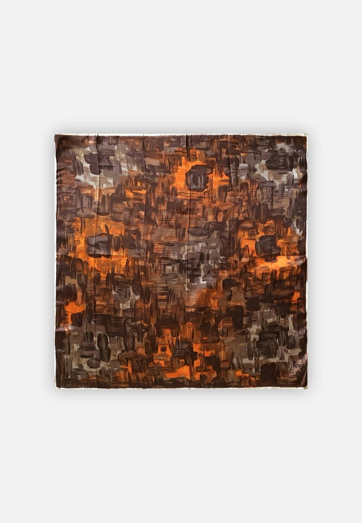 Vintage Clothing - Orange Ganache Scarf - Painted Bird Vintage Boutique & The Aviary - Scarves