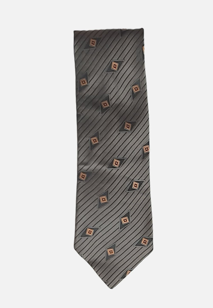 Vintage Clothing - Khaki Grey Tie - Painted Bird Vintage Boutique & The Aviary - Tie