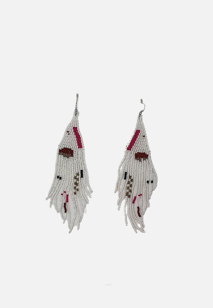 Vintage Clothing - A Good Cause Earring - White - Painted Bird Vintage Boutique & The Aviary - Earrings