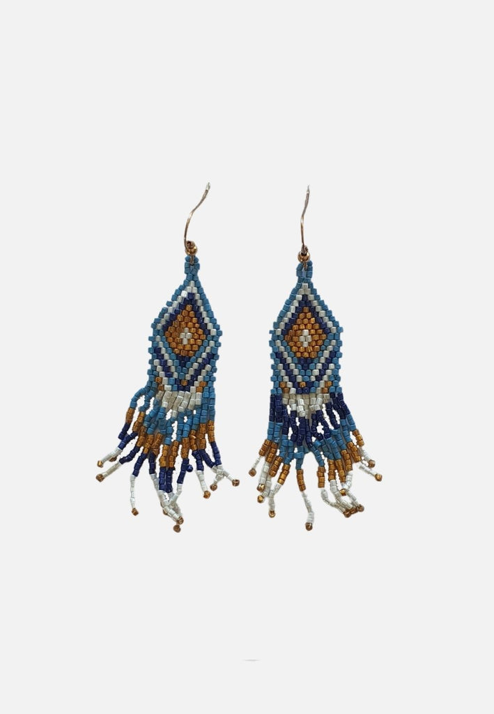 Vintage Clothing - A Good Cause Earring - Blue - Painted Bird Vintage Boutique & The Aviary - Earrings