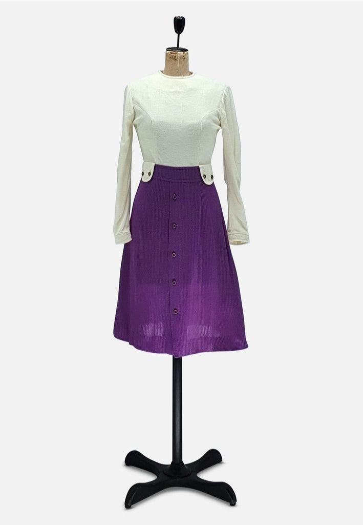Vintage Clothing - Royal Purple 'Bindi' Dress - Painted Bird Vintage Boutique & The Aviary - Dresses