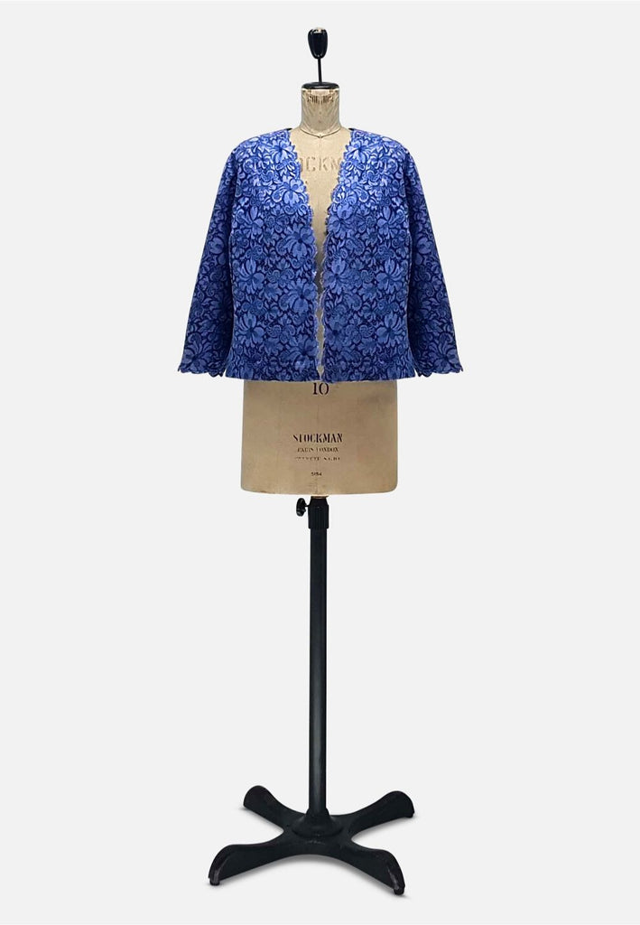 Vintage Clothing - Royal Purple Lace Jacket - Painted Bird Vintage Boutique & The Aviary - Coats & Jackets
