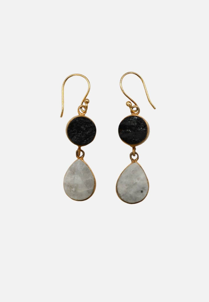 Vintage Clothing - Stones of the Moon - Earrings - Painted Bird Vintage Boutique & The Aviary - Earrings
