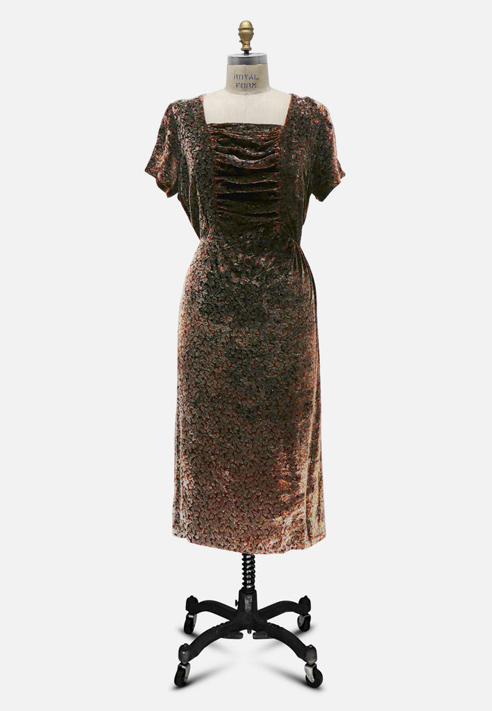 Vintage Clothing - Velveteen Shimmer Dress - Painted Bird Vintage Boutique & The Aviary - Dresses