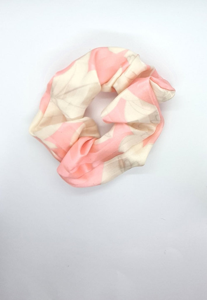 Vintage Clothing - Keep your mane outta the rain - Pink & White - Painted Bird Vintage Boutique & The Aviary - Scrunchie