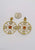 Vintage Clothing - Circular Earrings with Orange Stone - Painted Bird Vintage Boutique & The Aviary