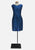 Cobalt Blue 1950s-1960s Starry Night Cowl Back Cocktail Dress