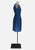 Cobalt Blue 1950s-1960s Starry Night Cowl Back Cocktail Dress