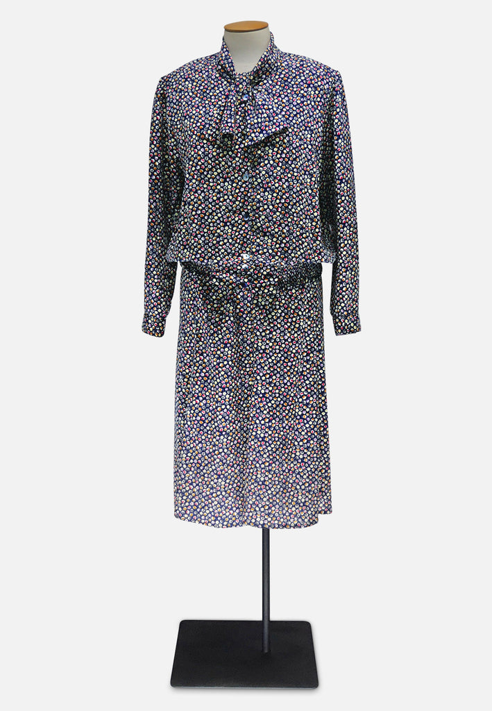 Navy Floral Ensemble