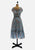 Vintage Clothing - 1940s-1970s Powder Blue Rose Print Ruffle Midi Dress - Painted Bird Vintage Boutique & The Aviary - Dresses