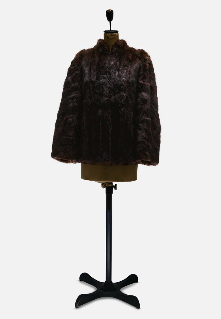 Vintage Clothing - Authentic Vintage Fur Jacket Coat in Deep Chocolate Brown - Painted Bird Vintage Boutique & The Aviary - Coats & Jackets