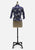 Vintage Clothing - 1950s Dark Navy Floral Wrap Blouse - Painted Bird Vintage Boutique & The Aviary - Shirts & Tops