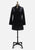 Vintage Clothing - Stax NZ Black Polished Cotton Tailored Knee Length Rosette Jacket - Painted Bird Vintage Boutique & The Aviary - Coats & Jackets