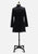Vintage Clothing - Stax NZ Black Polished Cotton Tailored Knee Length Rosette Jacket - Painted Bird Vintage Boutique & The Aviary - Coats & Jackets