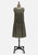 Olive Fleck Tweed 1960s Wool Belted Shift Dress