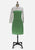 Green and Ivory Colourblock 1960s Wool Dress and Jacket Set