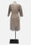 Mid Century Satin Jacquard Wiggle Dress with Butterfly Motif